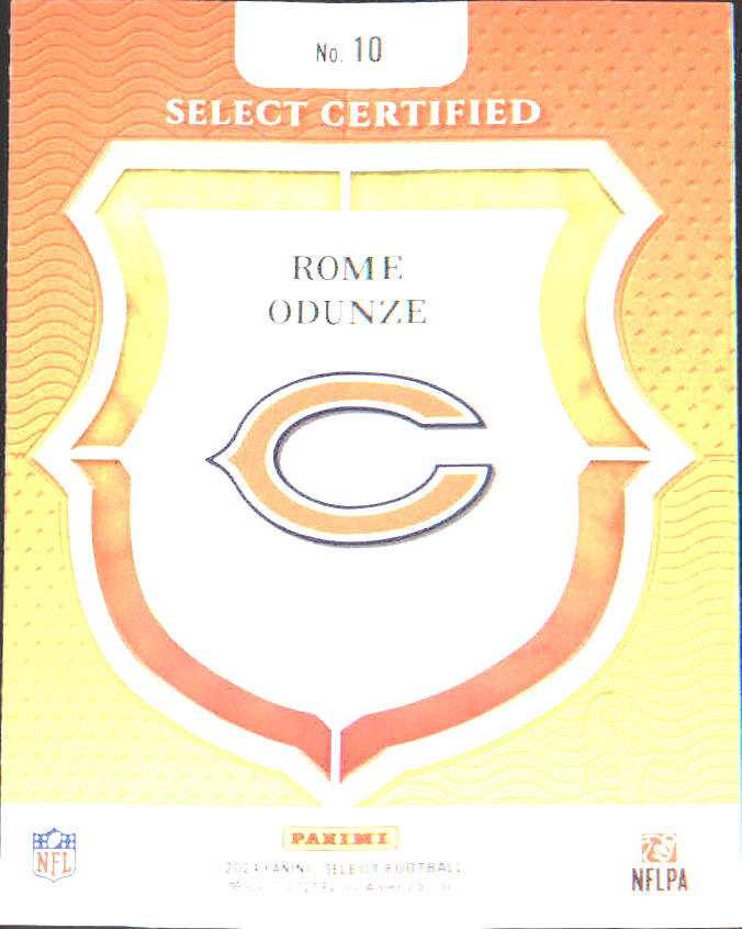 2024 Panini Select Select Certified Rookies #10 Rome Odunze