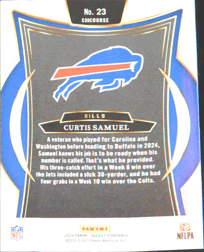 2024 Panini Select #23 Curtis Samuel