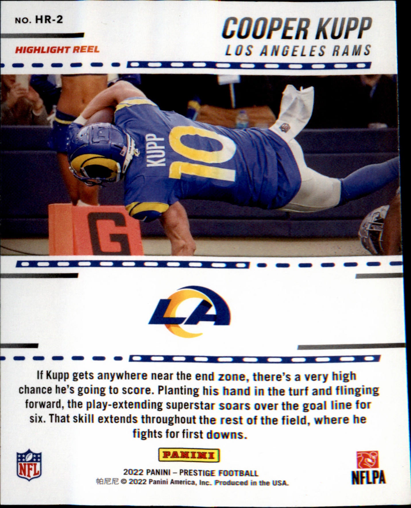 2022 Panini Prestige Highlight Reel #HR-2 Cooper Kupp