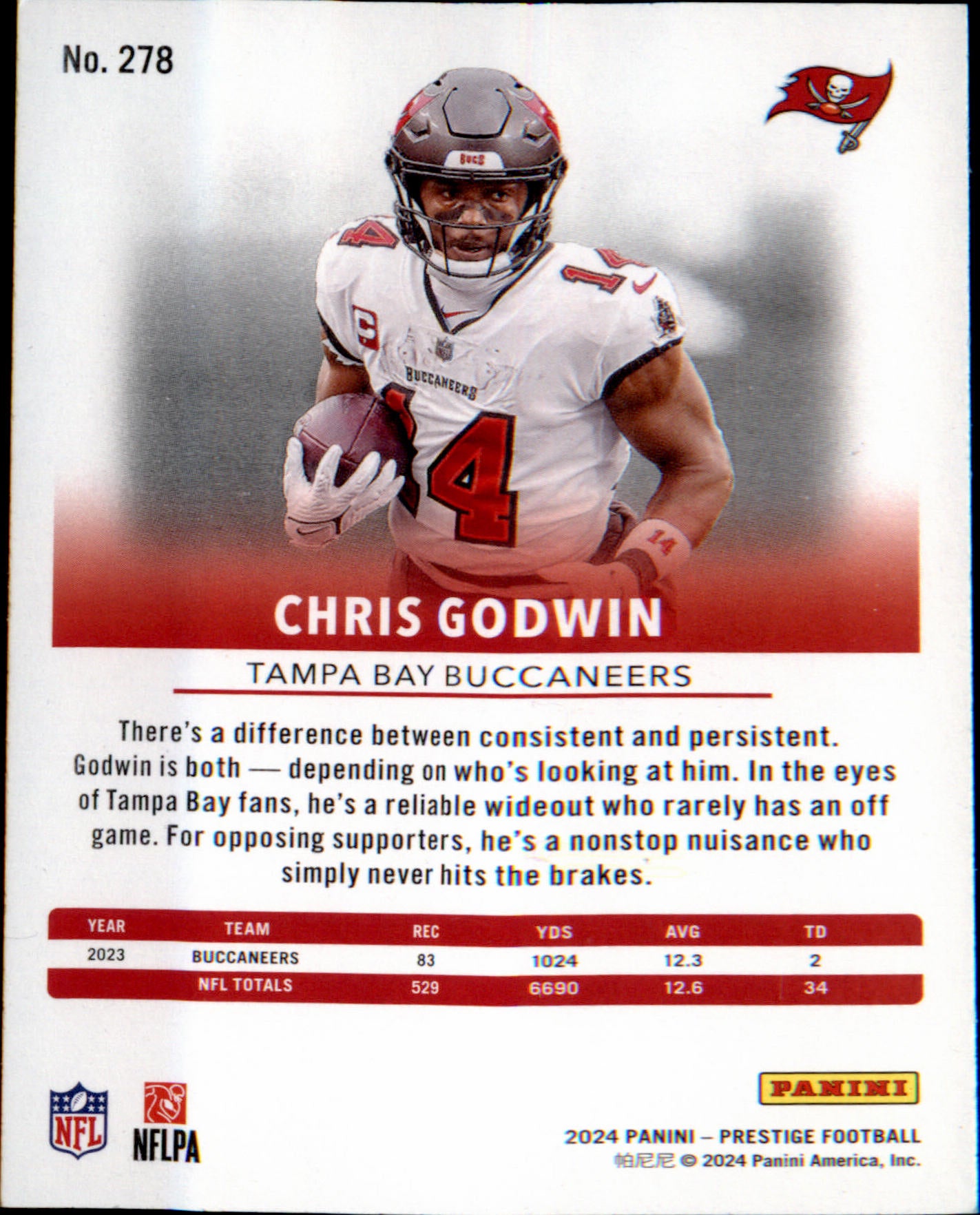 2024 Panini Prestige #278 Chris Godwin