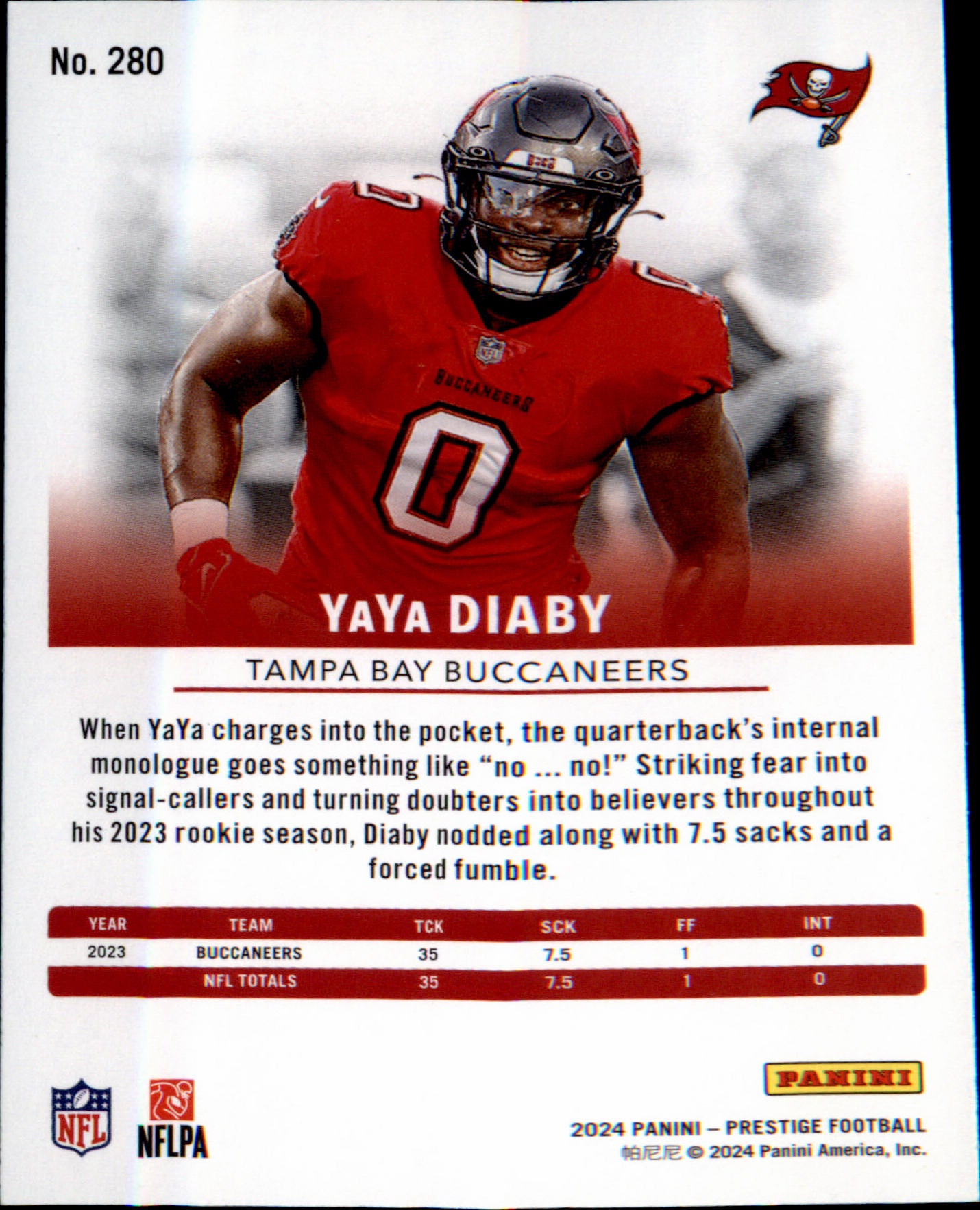 2024 Panini Prestige #280 YaYa Diaby