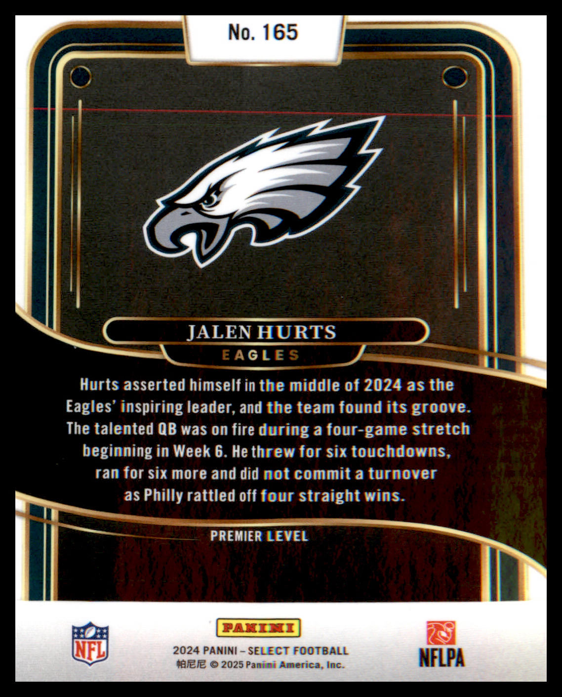 2024 Panini Select #165 Jalen Hurts