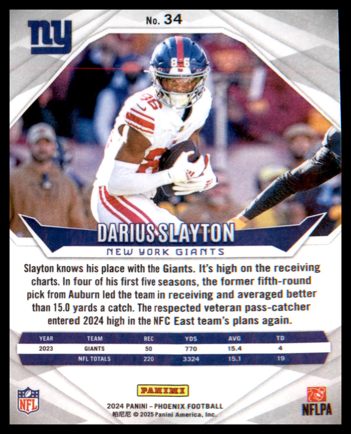 2024 Panini Phoenix #34 Darius Slayton