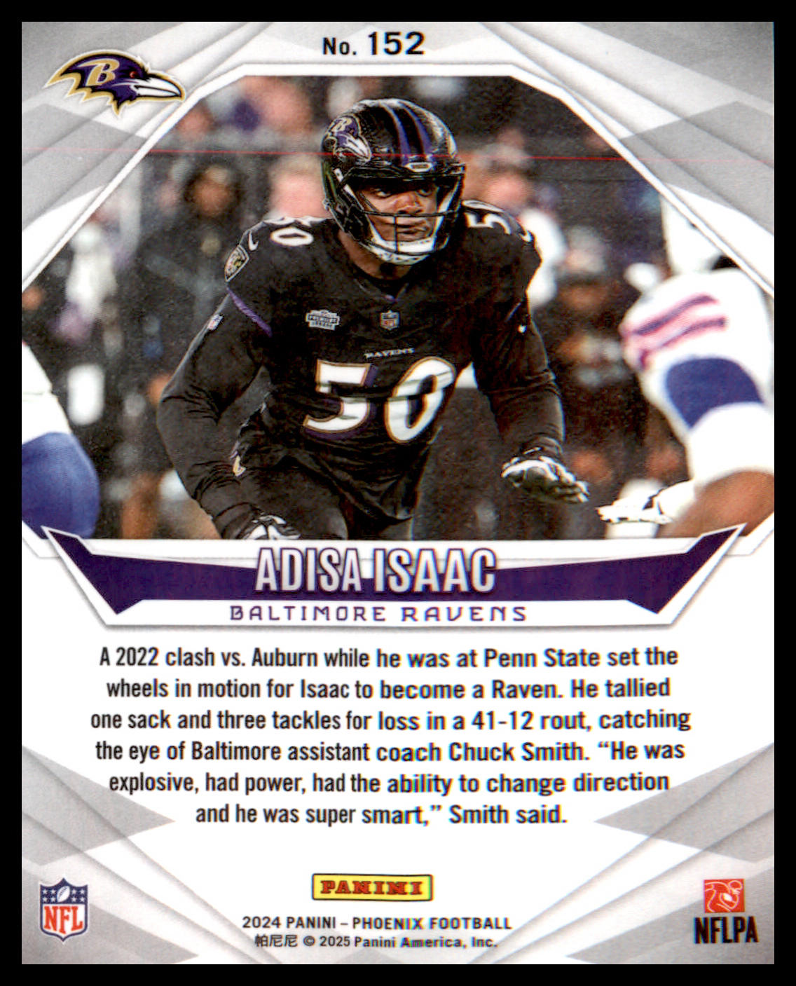 2024 Panini Phoenix #152 Adisa Isaac Rookie Rookie