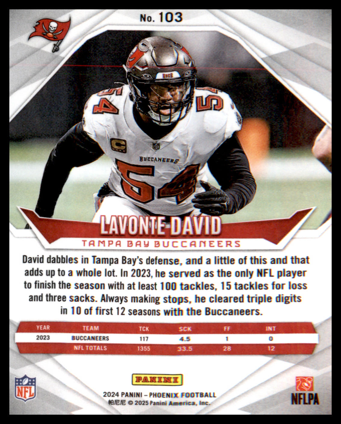 2024 Panini Phoenix #103 Lavonte David