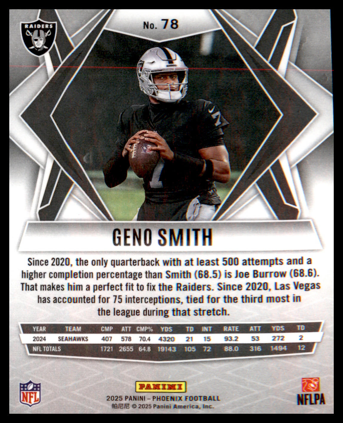 2025 Panini Phoenix #78 Geno Smith