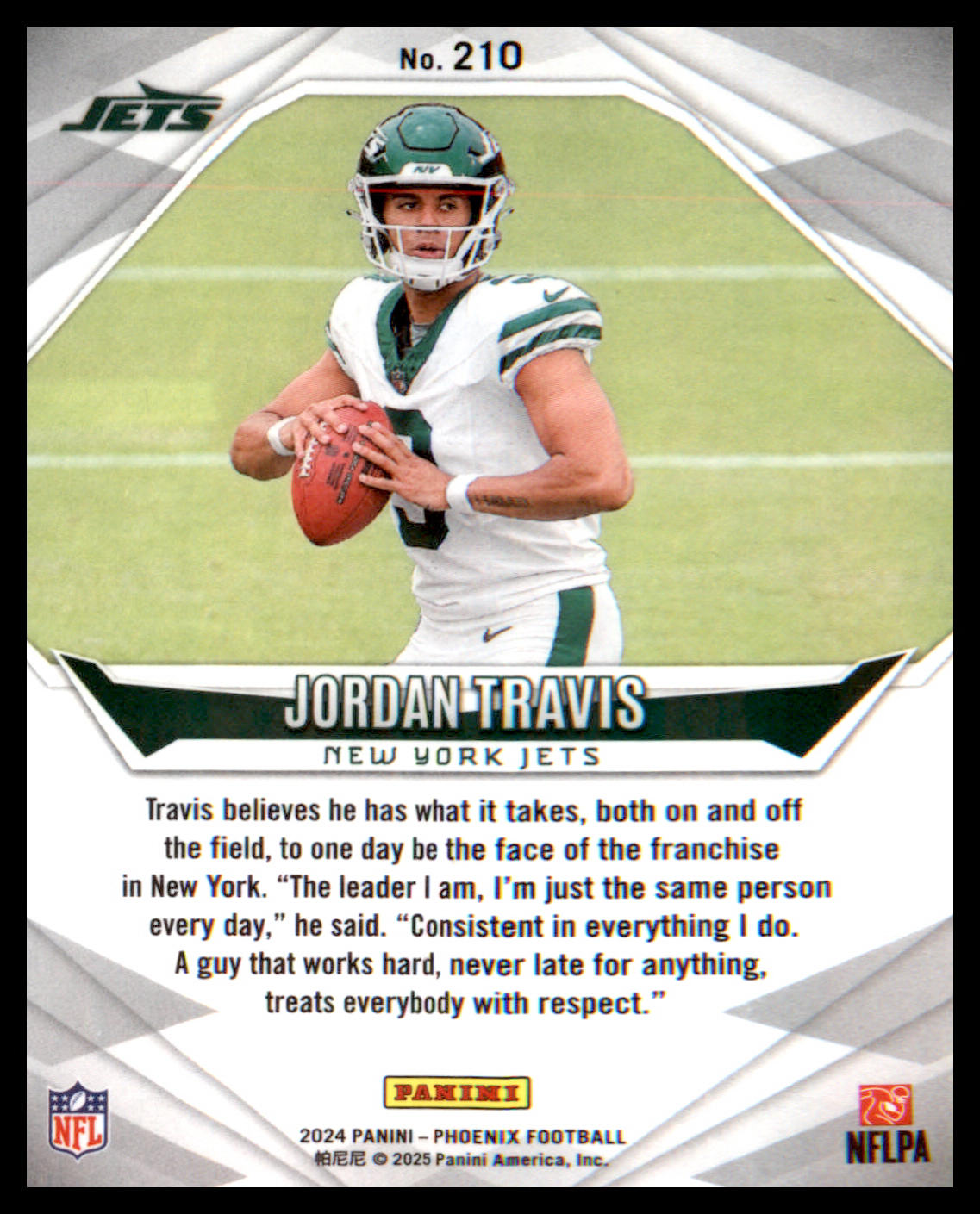 2024 Panini Phoenix #210 Jordan Travis Rookie Rookie