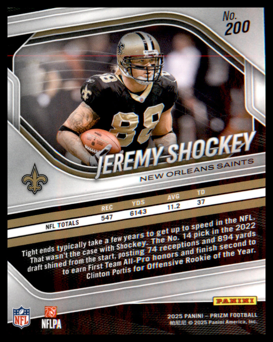 2025 Panini Prizm #200 Jeremy Shockey
