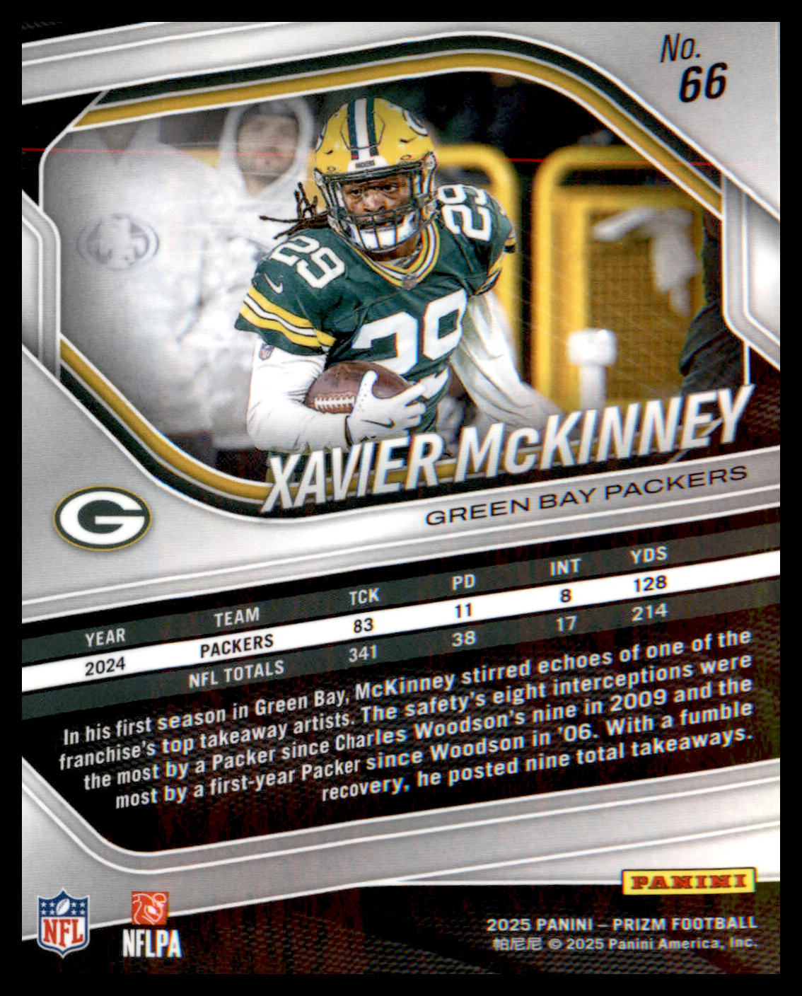 2025 Panini Prizm #66 Xavier McKinney