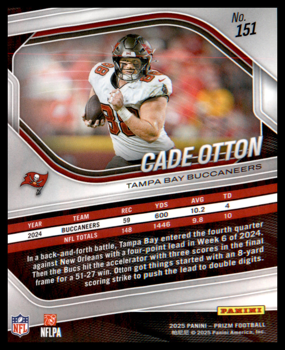 2025 Panini Prizm #151 Cade Otton