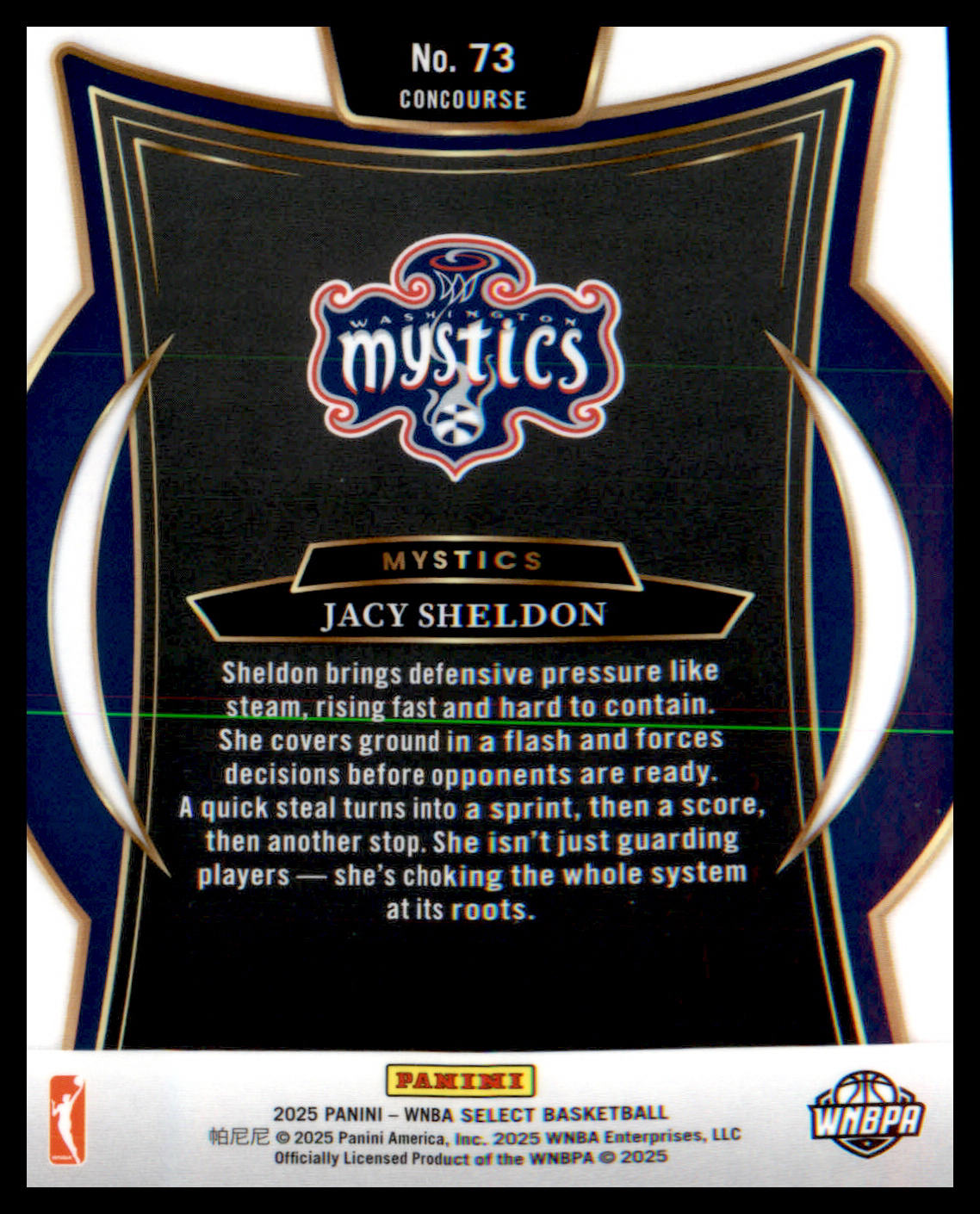 2025 Panini Select WNBA #73 Jacy Sheldon