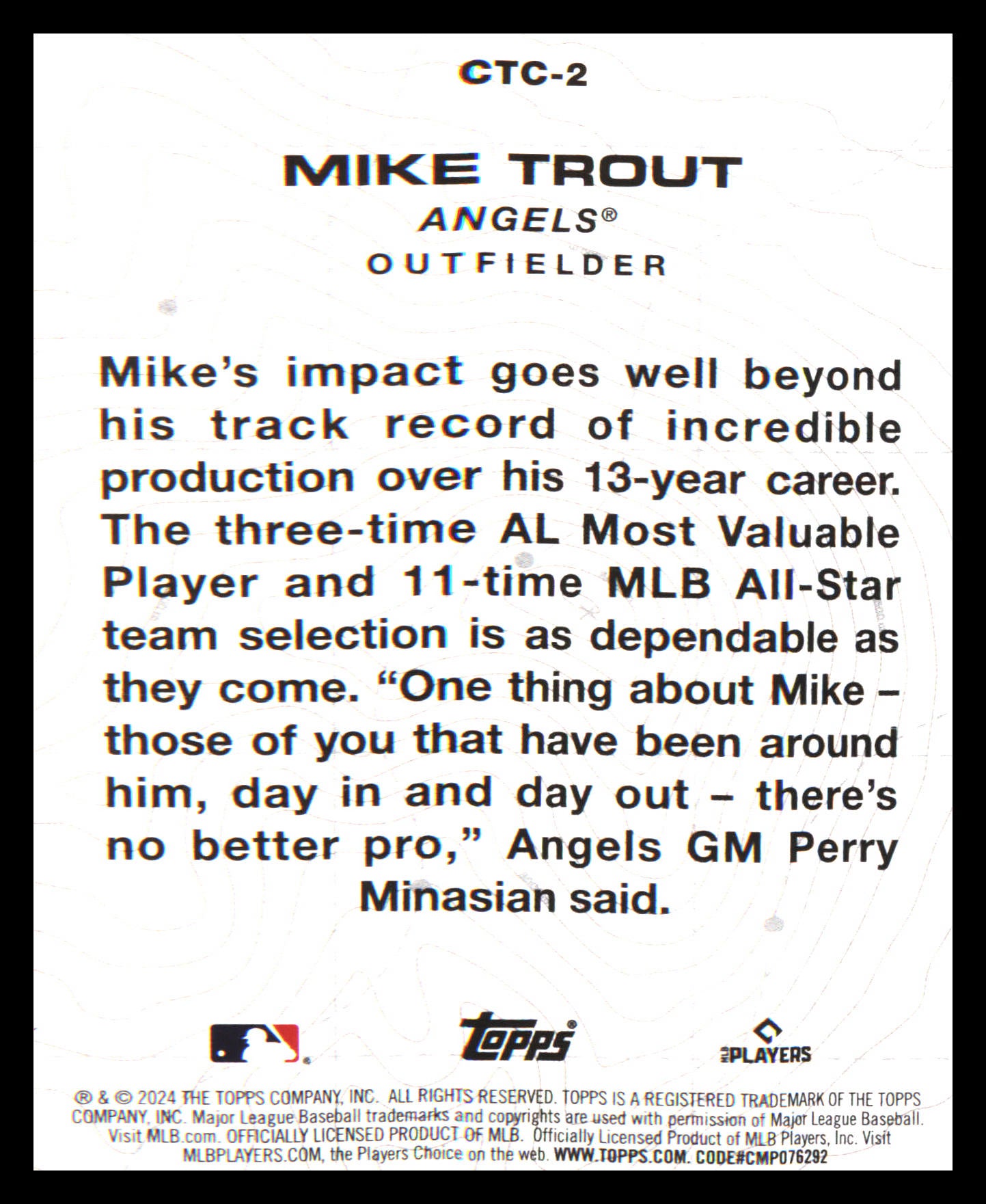 2024 Topps City to City #CTC-2 Mike Trout