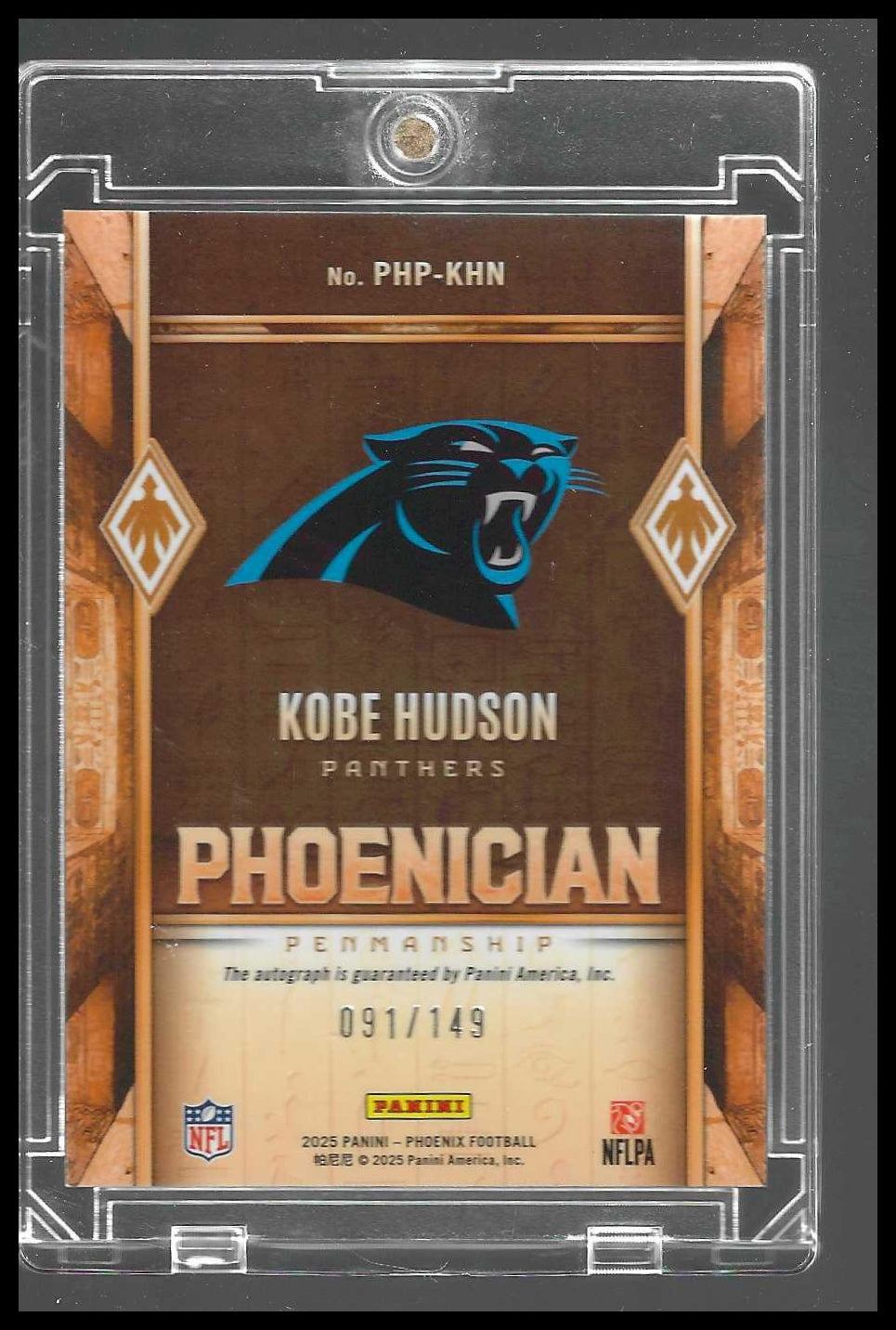 2025 Phoenix Phoenician Penmanship Winter PHP-KHN Kobe Hudson #/149 Auto