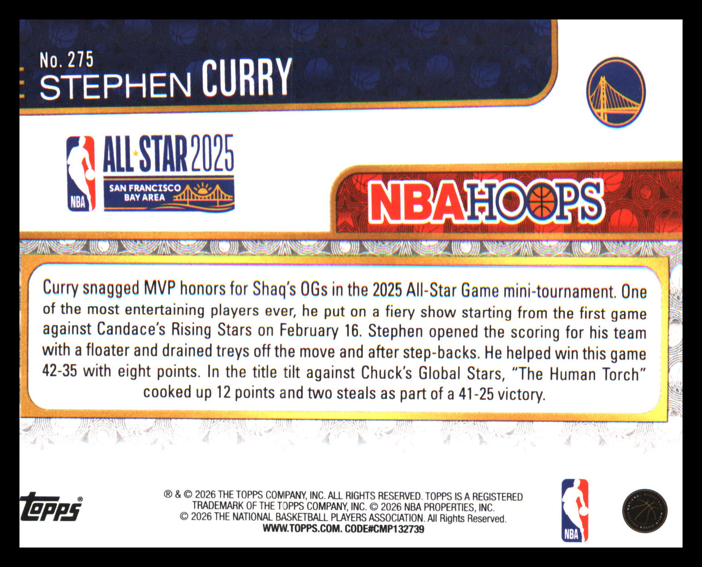 2025-26 Hoops All-Stars #275 Stephen Curry
