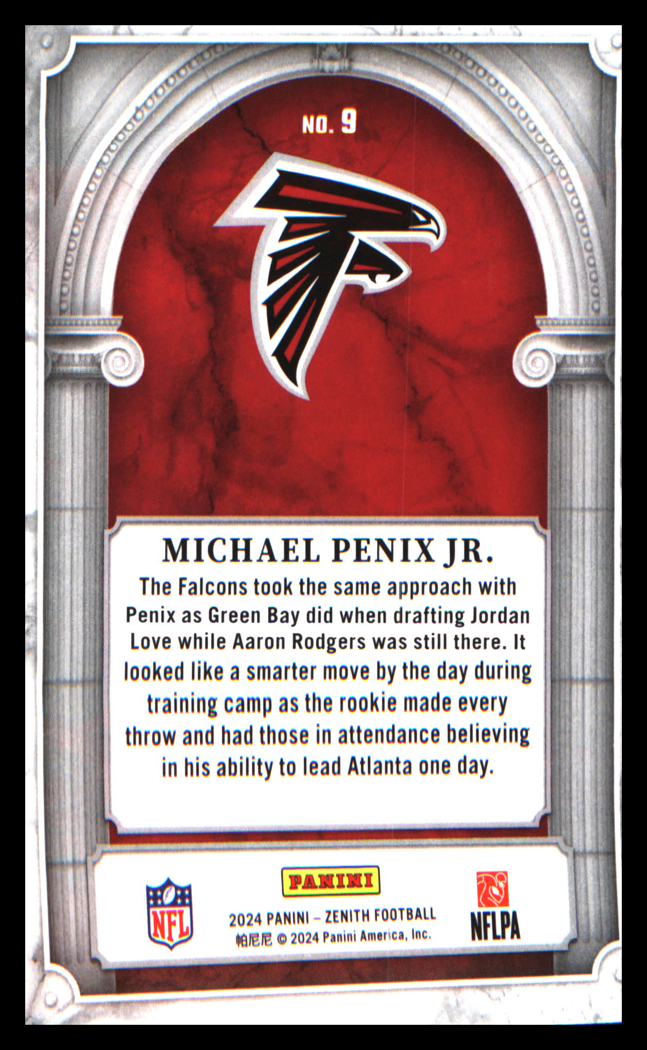 2024 Panini Zenith Z Marquee #9 Michael Penix Jr.