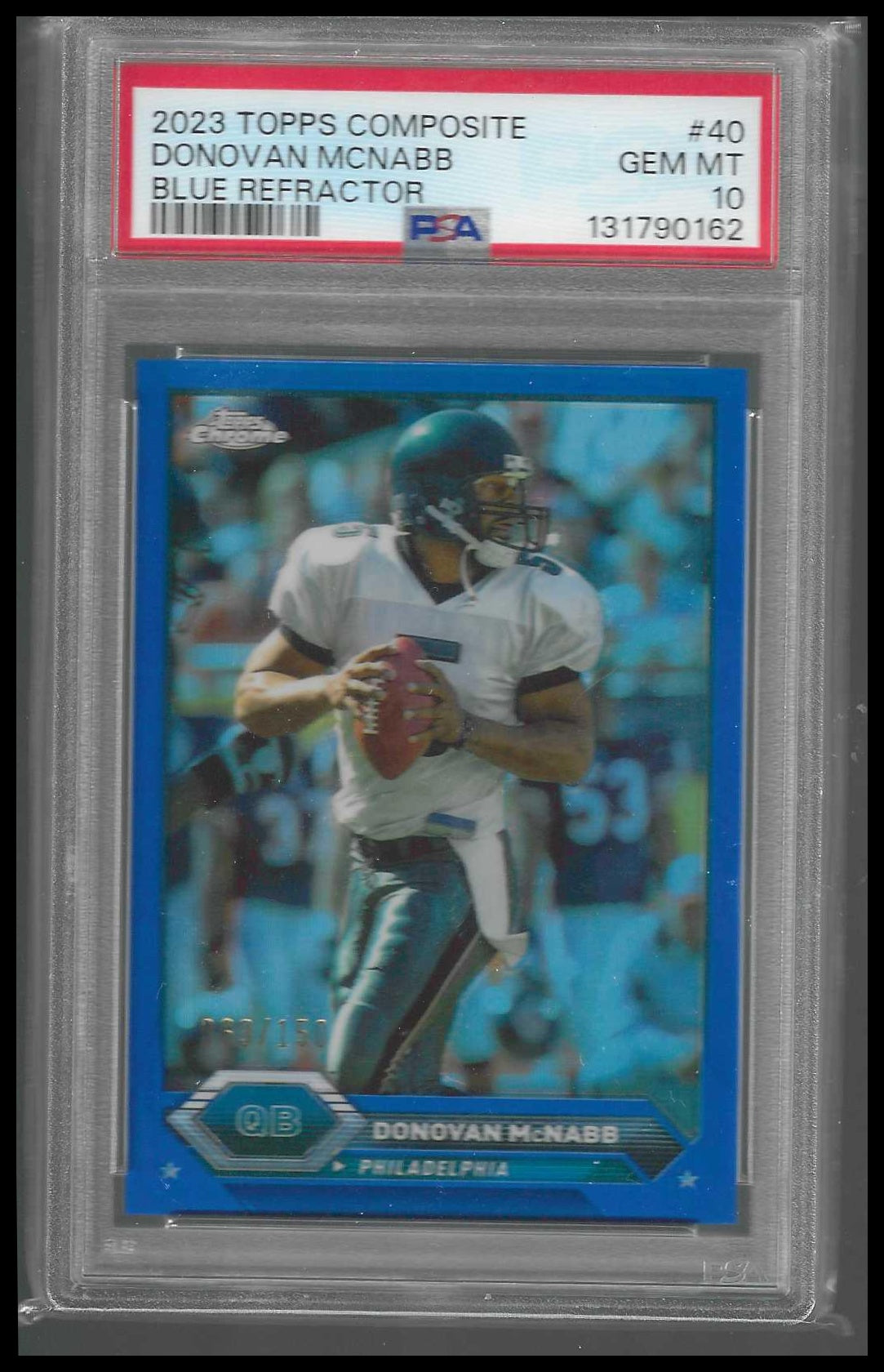 2023 Topps Chrome Blue Refractor #40 Donovan McNabb PSA 10 #/150