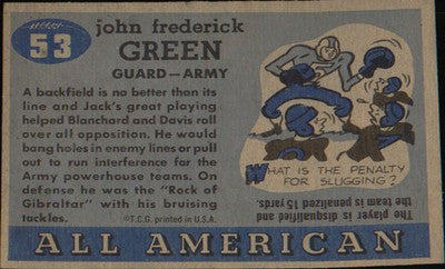 1955 Topps All-American #53 Jack Green