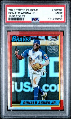 2025 Topps Chrome 1990 Topps Refractor # Ronald Acuna Jr.