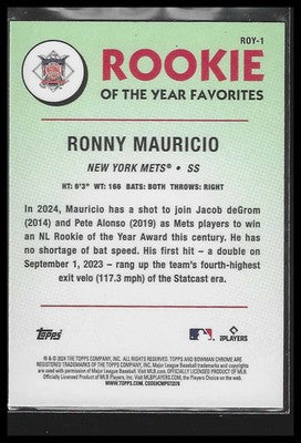 2024 Bowman Rookie of the Year Favorites Mojo Refractors #ROY-1 Ronny Mauricio