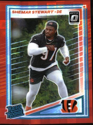 2025 Donruss Optic Rated Rookies Preview Red Pandora #393 Shemar Stewart