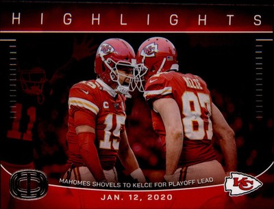 Panini 2025 Icon Collection Highlights IC-8 Mahomes Kelce Chiefs AFC Playoffs