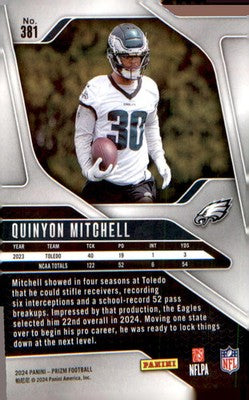 2024 Panini Prizm #381 Quinyon Mitchell Rookie RC