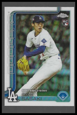 2025 Topps Chrome Update White Refractors #USC73 Roki Sasaki #04/30