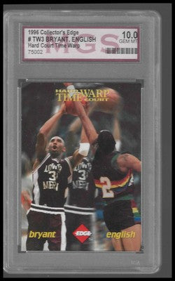 1996 Collector's Edge Rookie Rage Time Warp #TW3 Kobe Bryant Alex English MGS 10