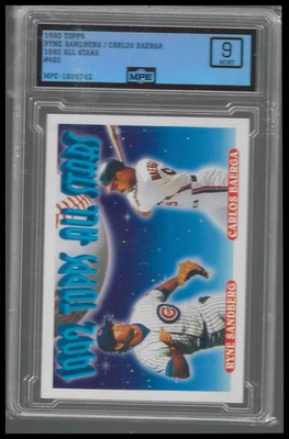 1993 Topps #402 Ryne Sandberg / Carlos Baerga MPE MINT 9
