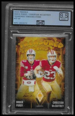 2024 Panini Phoenix Treasured Tandems #TT-SF Brock Purdy / Christian McCaffrey