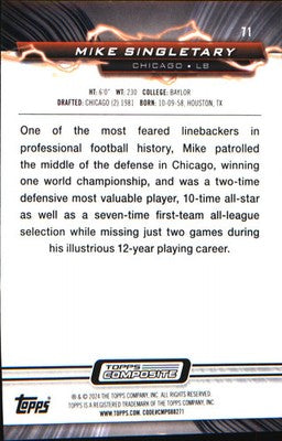 2023 Topps Composite Resurgence Surge #71 Mike Singletary SN #/249