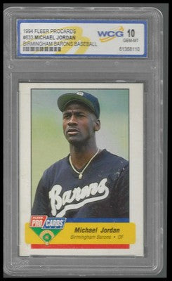 1994 Fleer ProCards : Barons fully visible #633a Michael Jordan WCG GEM-MT 10