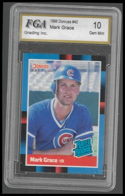 1988 Leaf #40 Mark Grace Rookie FGA GEM/MT 10