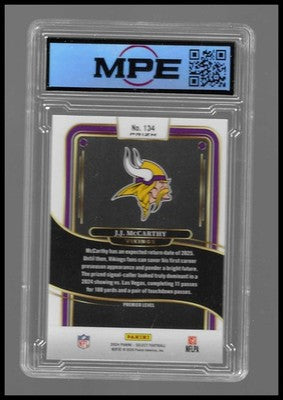 2024 Select J.J. McCarthy Green & Yellow Prizm Shock RC #134 MPE 10 GEM MT