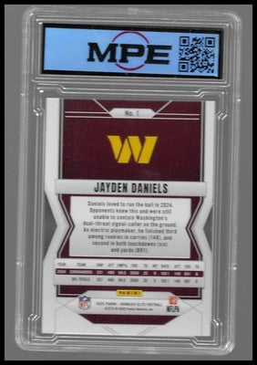 2025 Donruss Elite Jayden Daniels RC #1 Rookie MPE 9 Mint Commanders QB