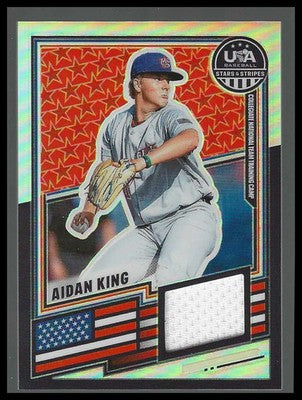 Aidan King 2026 Panini Prizm USA Stars & Stripes Silver Relic #USA-AK GAME WORN
