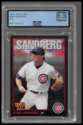 1993 Triple Play Ryne Sandberg #10 MPE 8.5 NM-MT+ Chicago Cubs HOF