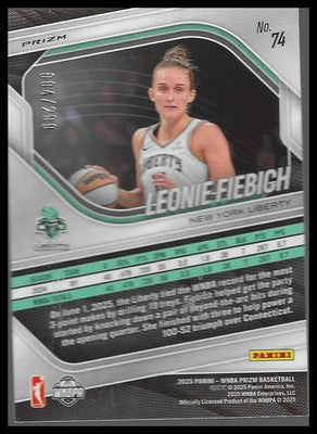 2025 Panini Prizm WNBA Red Pulsar #74 Leonie Fiebich