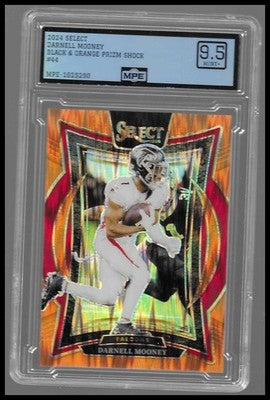 2024 Select Darnell Mooney Orange Prizm Shock #44 MPE 9.5 Mint+ Falcons #347/499
