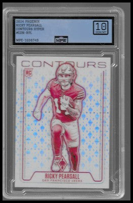 2024 Panini Phoenix #CON-RPL Ricky Pearsall Contours Hyper MPE 10 Gem Mint RC