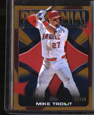 2026 Topps Big Ticket Players Gold Foil #BTP-1 Mike Trout SN #/50