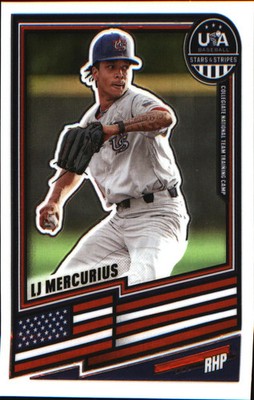 2026 Panini Stars & Stripes Prizm USA Baseball #8 LJ Mercurius