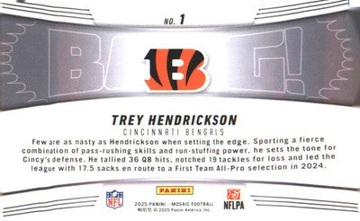 2025 Panini Mosaic Bang! #1 Trey Hendrickson