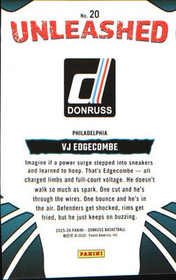 2025-26 Donruss Unleashed #20 VJ Edgecombe