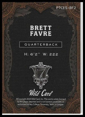 WC 7 Card Studs Promo SpadesCloudEx Rainbow White P7CES-BF2 Brett Favre #1/3