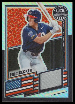 PANINI 2026 STARS & STRIPES ERIC BECKER GAME-WORN PRIZM #USA-EB COLLEGIATE USA