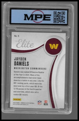 2025 Donruss Elite #5 Jayden Daniels The Elite MPE 10 Gem Mint Commanders
