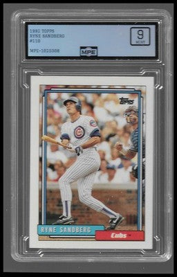 1992 Topps Ryne Sandberg #110 MPE 9 Mint Chicago Cubs HOF
