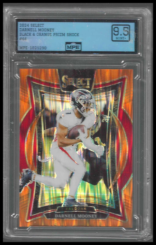 2024 Panini Select Orange and Red Shock Prizm #44 Darnell Mooney MPE 9.5