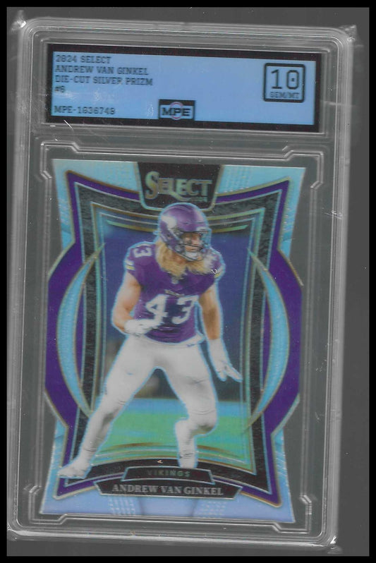 2024 Panini Select Silver Prizm Die Cut #6 Andrew Van Ginkel Rookie MPE 10